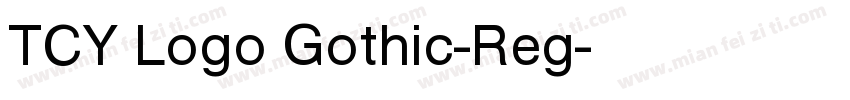 TCY Logo Gothic-Reg字体转换